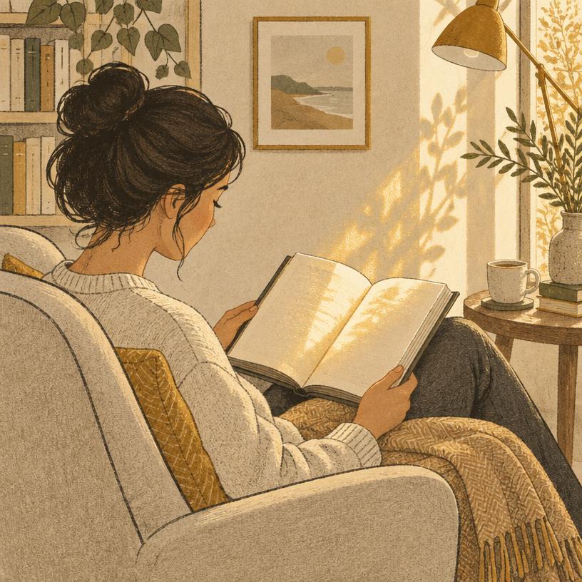 An open Bible in warm light